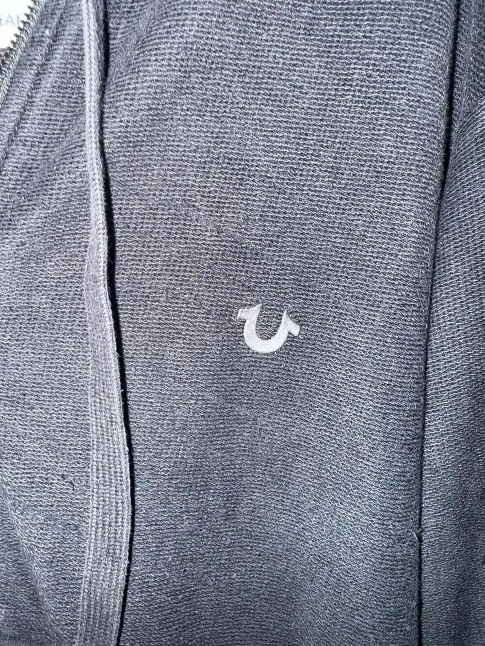 True Religion Full-Zip Hoodie with Horseshoe Logo